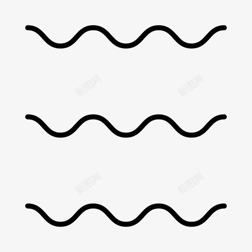 波浪线线条图案图标svg_新图网 https://ixintu.com 图案 斜纹 波浪线 漩涡线 线条