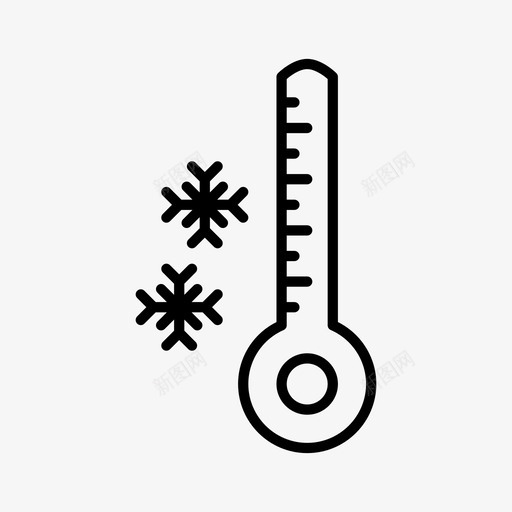 天气预报冰冻下雪图标svg_新图网 https://ixintu.com 下雪 冰冻 天气 天气预报 温度