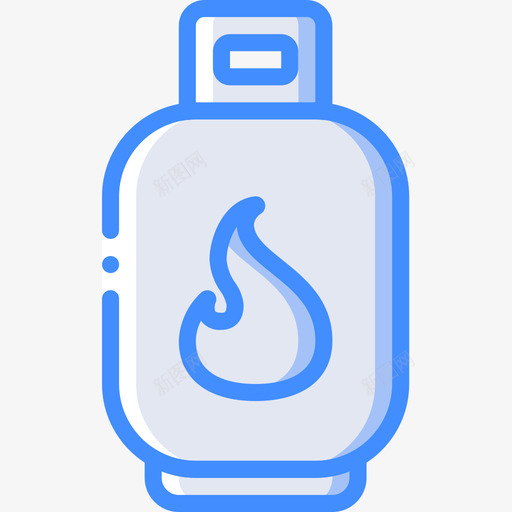 煤气瓶烧烤5蓝色图标svg_新图网 https://ixintu.com 气瓶 烧烤 煤气 蓝色