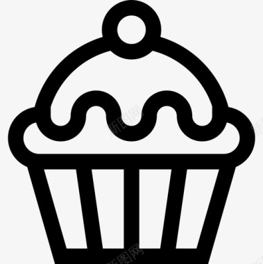 纸杯蛋糕面包店60直系图标图标