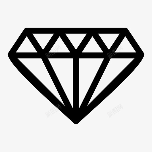 宝石水晶钻石图标svg_新图网 https://ixintu.com 宝石 形状 水晶 石头 钻石