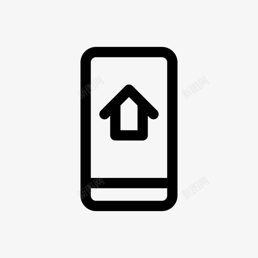 向上通讯设备图标svg_新图网 https://ixintu.com 向上 电子 移动 设备 通讯 顶部