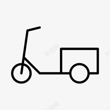 滑板车送货摩托车图标图标
