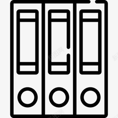 活页夹161办公室直线图标图标