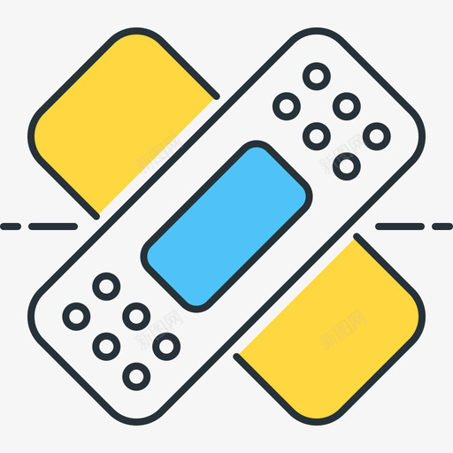 绷带皇家战袍2线性颜色图标svg_新图网 https://ixintu.com 皇家战袍2 线性颜色 绷带