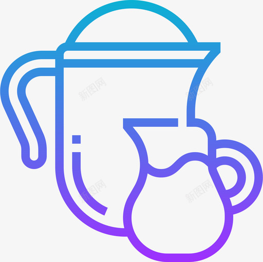 水壶咖啡60梯度图标svg_新图网 https://ixintu.com 咖啡 梯度 水壶