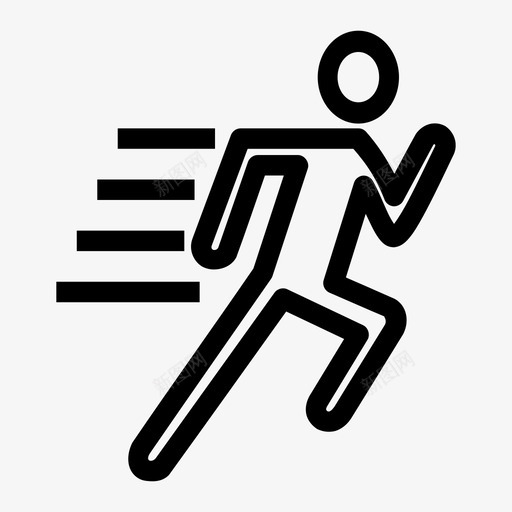 跑步有氧运动短跑图标svg_新图网 https://ixintu.com 有氧运动 短跑 跑步 运动 速度