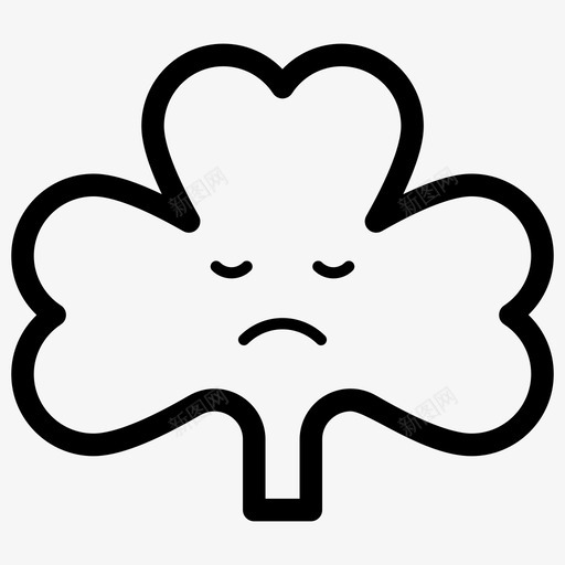 悲伤的香菜脸表情符号情绪图标svg_新图网 https://ixintu.com 悲伤的香菜脸 情绪 表情符号 表情符号线向量图标