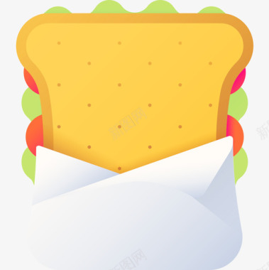 三明治送餐22彩色图标图标