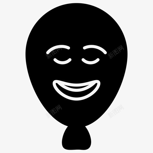 快乐气球脸气球脸表情符号图标svg_新图网 https://ixintu.com 图标 快乐 情感 气球 符号 表情