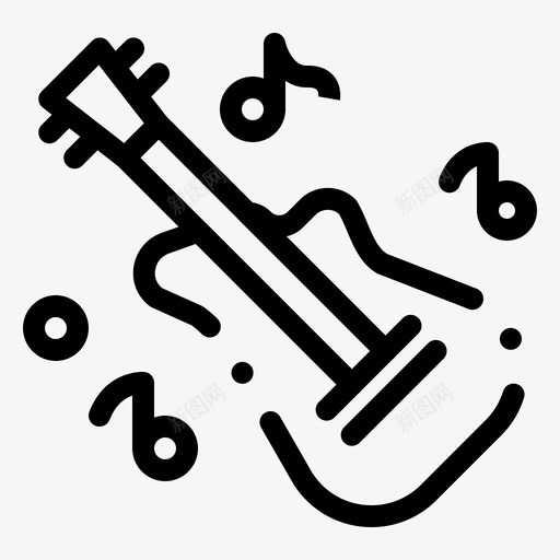 吉他乐器音乐图标svg_新图网 https://ixintu.com 乐器 吉他 国际爵士日 音乐