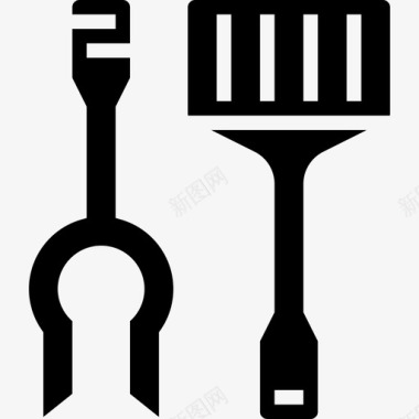 工具烧烤和烧烤5字形图标图标
