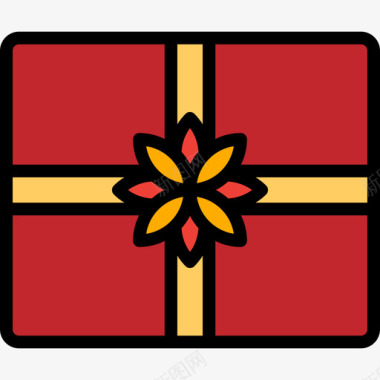 礼品盒礼品21线性颜色图标图标