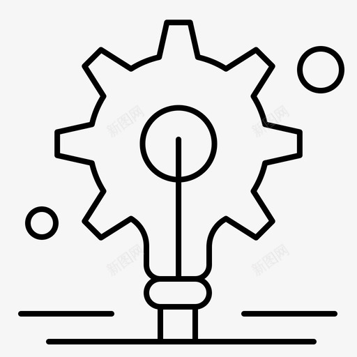 灯泡装备想法图标svg_新图网 https://ixintu.com 任务和项目管理 想法 灯泡 装备 设置