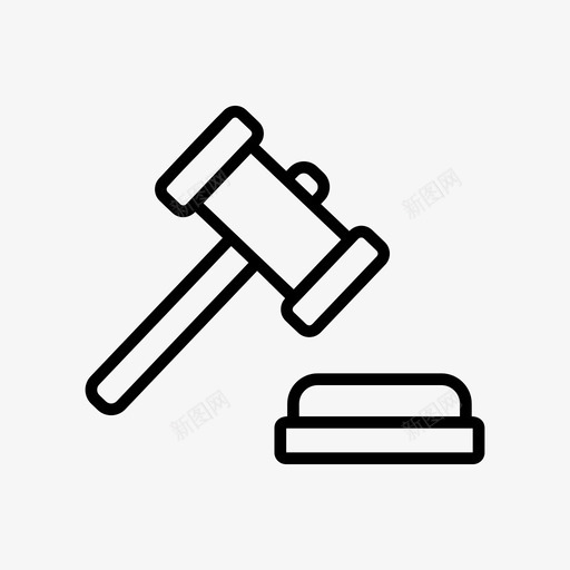 锤子拍卖投标图标svg_新图网 https://ixintu.com 司法 投标 拍卖 法官 法律 锤子