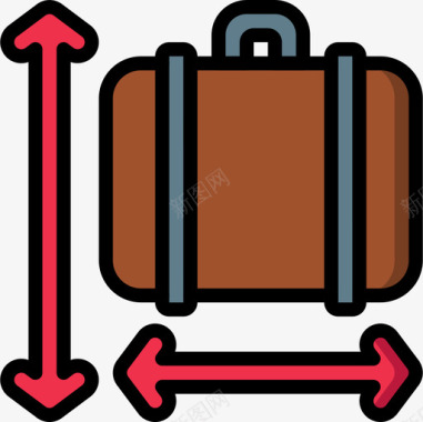 行李旅行配件4线性颜色图标图标