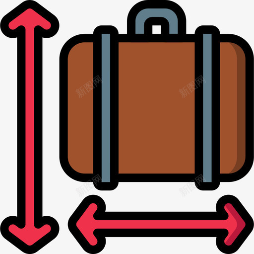 行李旅行配件4线性颜色图标svg_新图网 https://ixintu.com 旅行配件4 线性颜色 行李