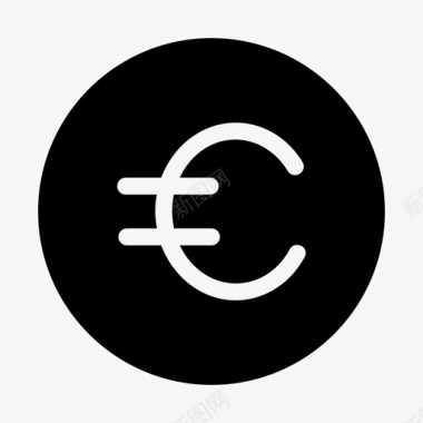 欧元货币购物图标图标