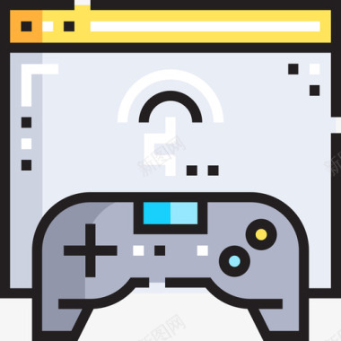 控制器游戏66线性颜色图标图标