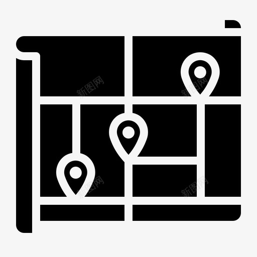 地图gps位置图标svg_新图网 https://ixintu.com gps 位置 地图 大头针 路线图