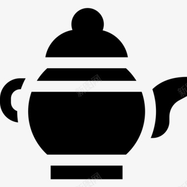 茶壶英国14装满图标图标