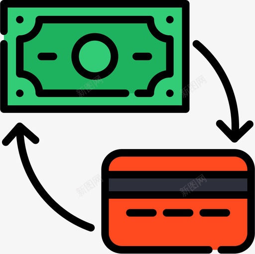 付款方式电子商务68线颜色图标svg_新图网 https://ixintu.com 付款 付款方 方式 电子商务 颜色