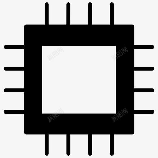 电路芯片数字技术图标svg_新图网 https://ixintu.com 主板 数字技术 电路 芯片 通讯设备1号轮廓减前 集成电路