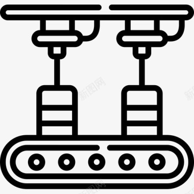工厂机器工厂32线性图标图标