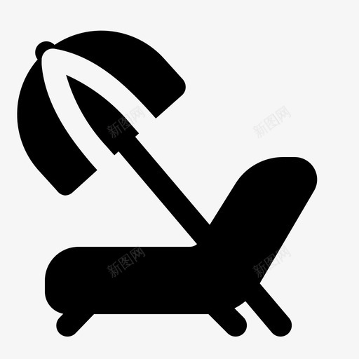 沙滩床沙滩椅躺椅图标svg_新图网 https://ixintu.com 放松 旅行踏实 沙滩床 沙滩椅 藤椅 躺椅