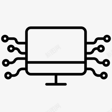 计算机网站服务器和主机概述图标图标