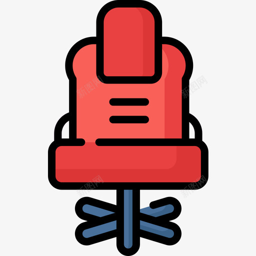 游戏椅游戏71线性颜色图标svg_新图网 https://ixintu.com 游戏71 游戏椅 线性颜色