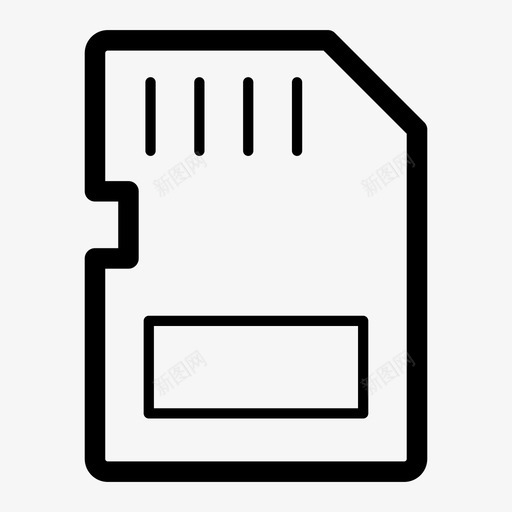 microsd卡数据存储图标svg_新图网 https://ixintu.com micro-sd 存储 数据