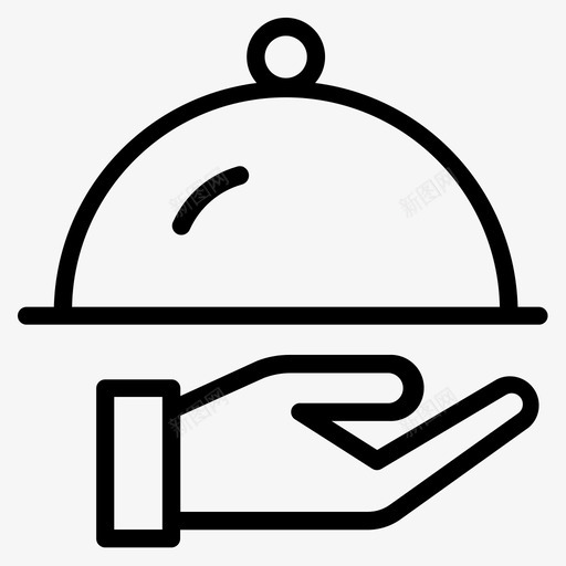 服务员食物盘子图标svg_新图网 https://ixintu.com 托盘 服务员 盘子 食物 餐厅