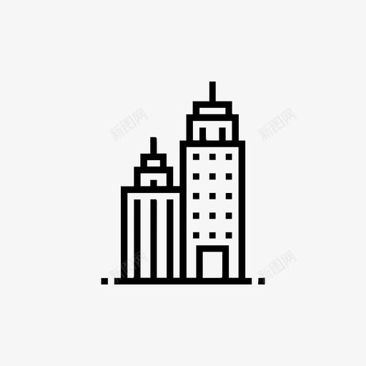 城市建筑建筑商业图标svg_新图网 https://ixintu.com 商业 城市 建筑