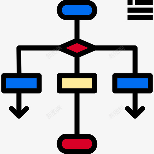 流程图业务247线性颜色图标svg_新图网 https://ixintu.com 业务247 流程图 线性颜色