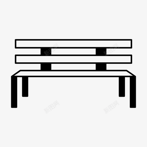 椅子长凳公园长椅图标svg_新图网 https://ixintu.com 公园 坐下 座位 椅子 长凳 长椅
