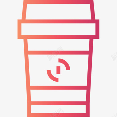 咖啡咖啡店86梯度图标图标