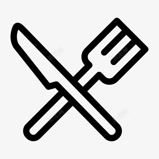 餐具餐食叉子图标svg_新图网 https://ixintu.com 刀 勺子 叉子 餐具 餐厅 餐食