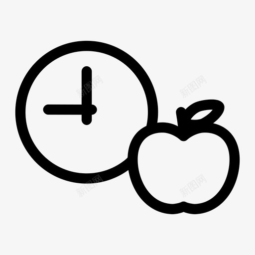 苹果钟时间手表图标svg_新图网 https://ixintu.com 介质 手表 时间 苹果 随机