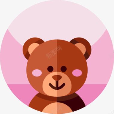 泰迪熊情人节58平淡图标图标