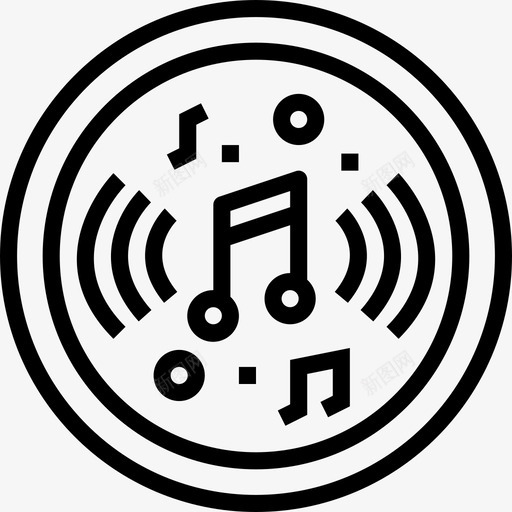 音乐和多媒体广播电台线性图标svg_新图网 https://ixintu.com 广播电台 线性 音乐和多媒体