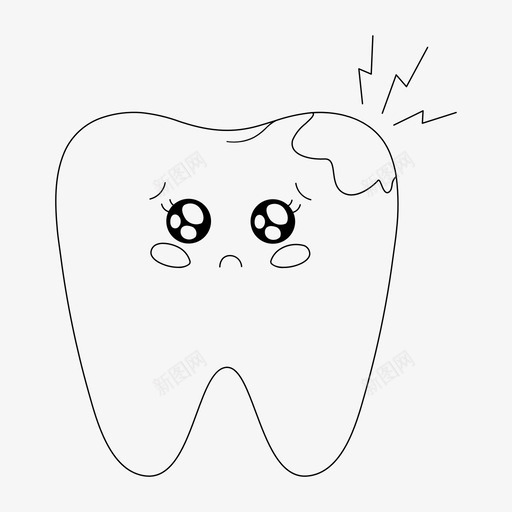 坏牙龋齿牙齿护理图标svg_新图网 https://ixintu.com 坏牙 川维牙 牙痛 牙科 牙齿护理 龋齿