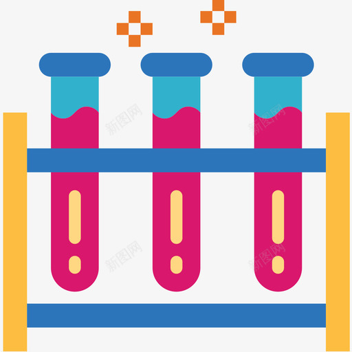 试管科学86扁平图标svg_新图网 https://ixintu.com 扁平 科学 试管