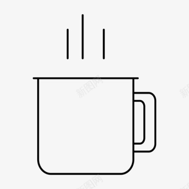 咖啡杯热的马克杯图标图标