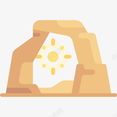 岩石沙漠20平坦图标图标