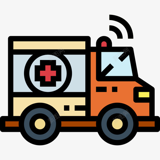 救护车运输153线性颜色图标svg_新图网 https://ixintu.com 救护车 线性 运输 颜色