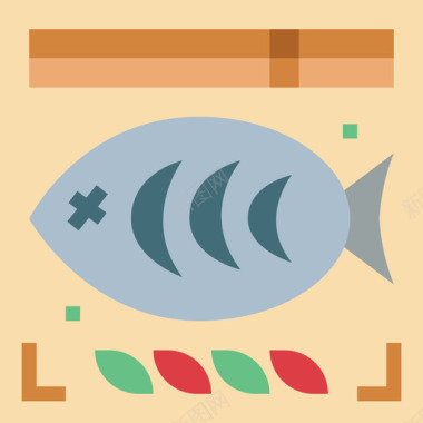 鱼海鲜2扁平图标图标
