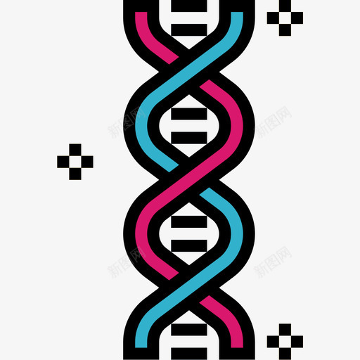 Dna科学83线性颜色图标svg_新图网 https://ixintu.com Dna 科学 线性 颜色