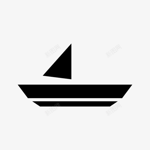 帆船游船船图标svg_新图网 https://ixintu.com 帆船 游船 运输工具