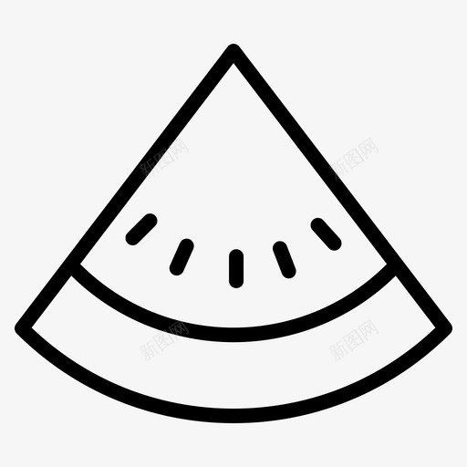 西瓜片食品水果图标svg_新图网 https://ixintu.com 水果 瓜片 西瓜 轮廓 食品